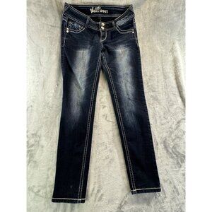 Wallflower womens pants size 11 blue denim distressed jeans pre owned